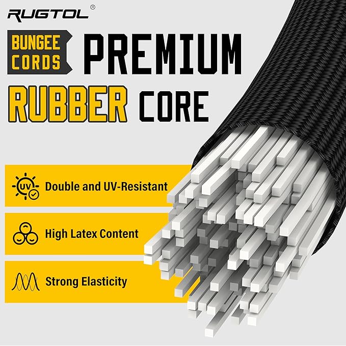 Bungee Cords with Hooks, Upgrade 60 inch Adjustable Bungee Cords with Carabiner - Image 5