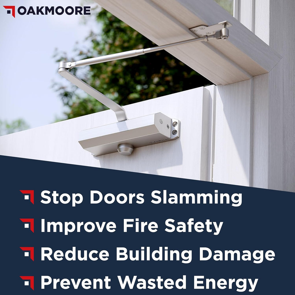 medium duty commercial door closer, automatic self closing, view 9