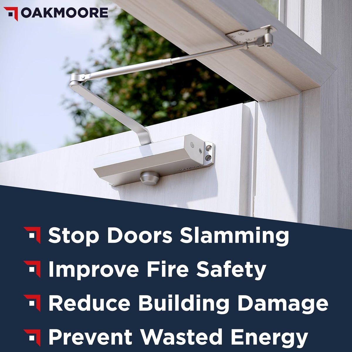 medium duty commercial door closer, automatic self closing, view 9