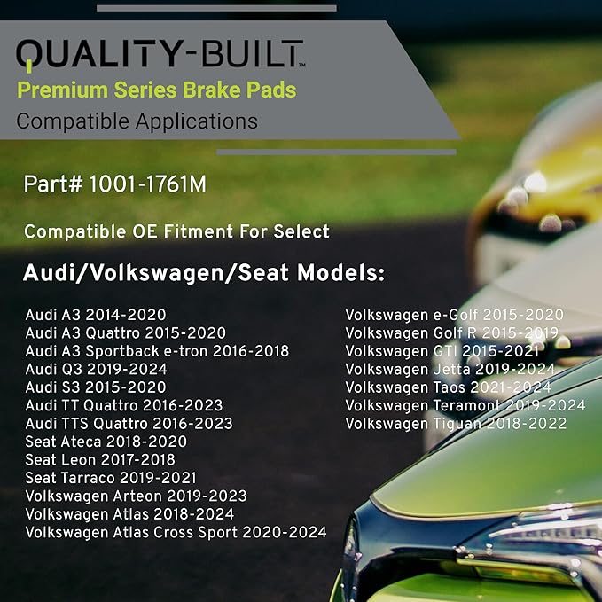 Premium Semi-Metallic Rear Brake Pads Compatible - Image 3