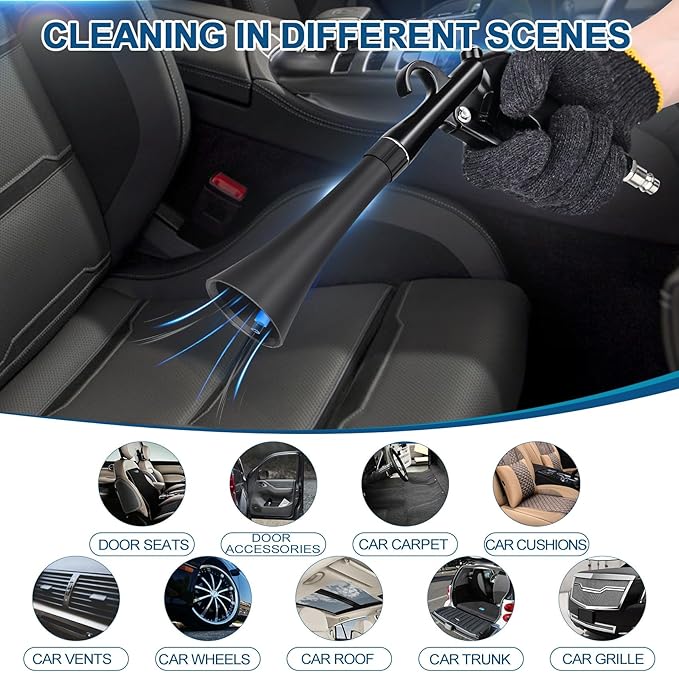 Car Cleaning Gun Detailing Interior Dryer Air Blow Gun, High Pressure Blower Gun - Image 6