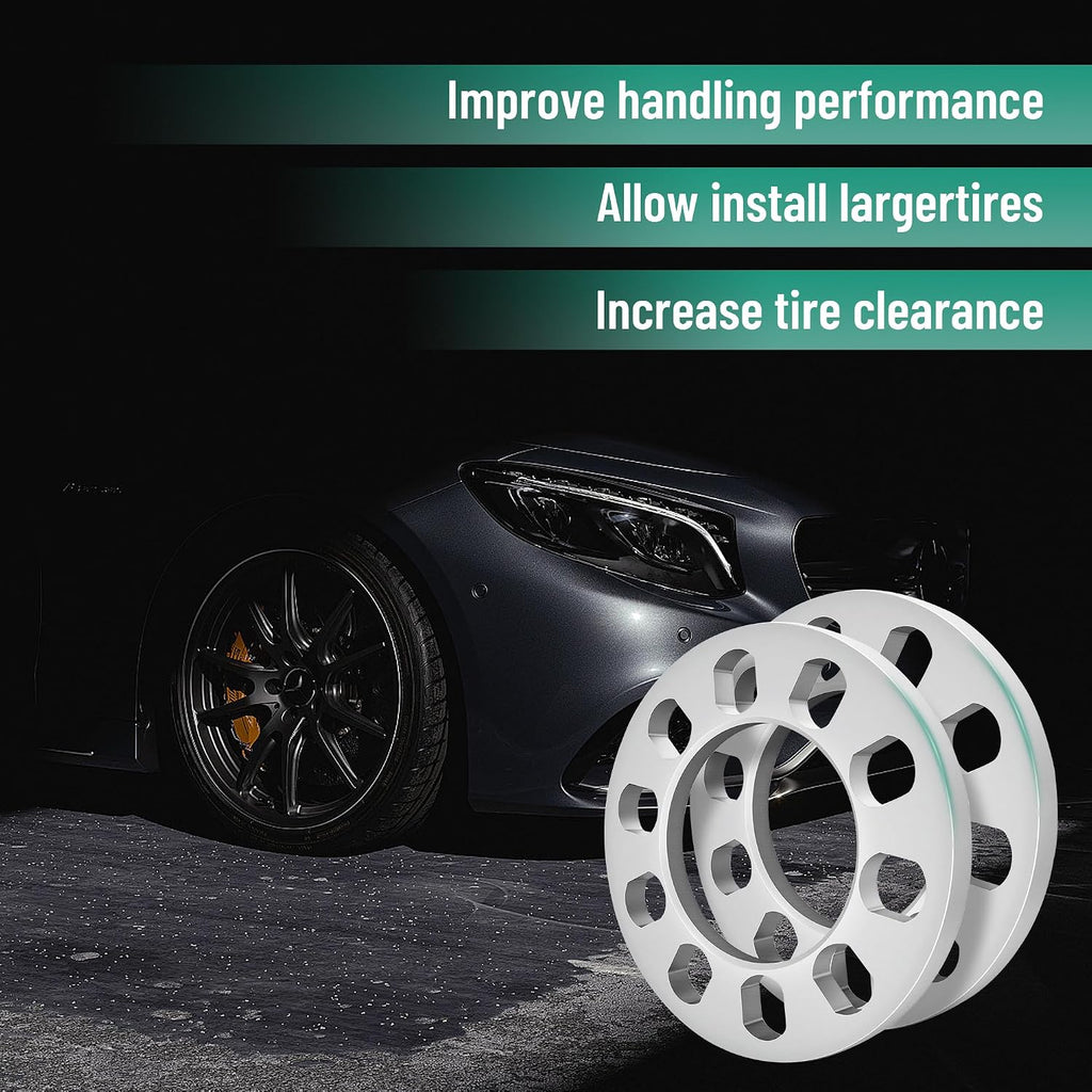 4PCS Universal Wheel Spacers 1/2 Inch (12mm) for 5 Lug Wheel Spacers Vehicles Fits Bolt Patterns 5x4.25, 5x110, 5x112, 5x4.5, 5x115, 5x120, 5x4.75, 5x5.0 Cars & Light Trucks