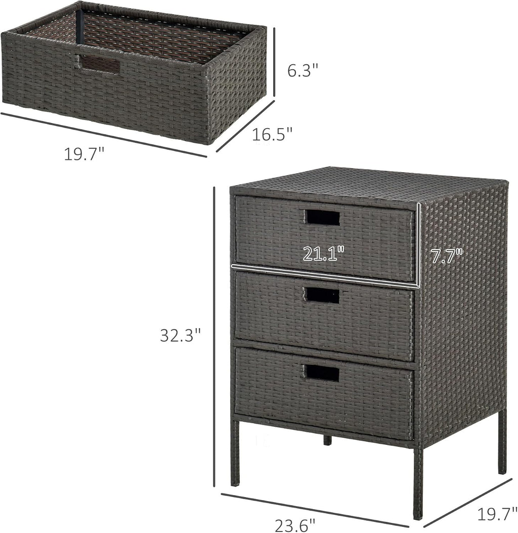 outsunny pool towel rack, pe rattan outdoor towel on a desk or shelf