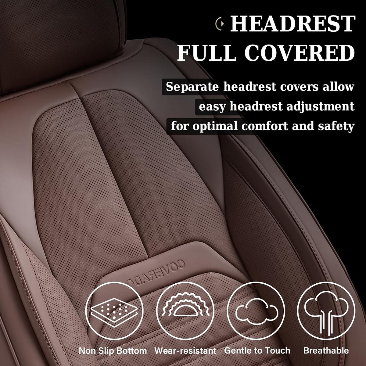 coverado seat covers, car seat covers front seats, side view