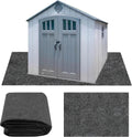 Ogrmar 8.2 x 10.2 FT Outdoor Storage Shed Mat, Waterproof Storage Shed Flooring
