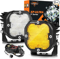 Auxbeam XP-Ultra Series 3 Inch Flood Beam LED Pods, 9600LM White Offroad by Auxbeam