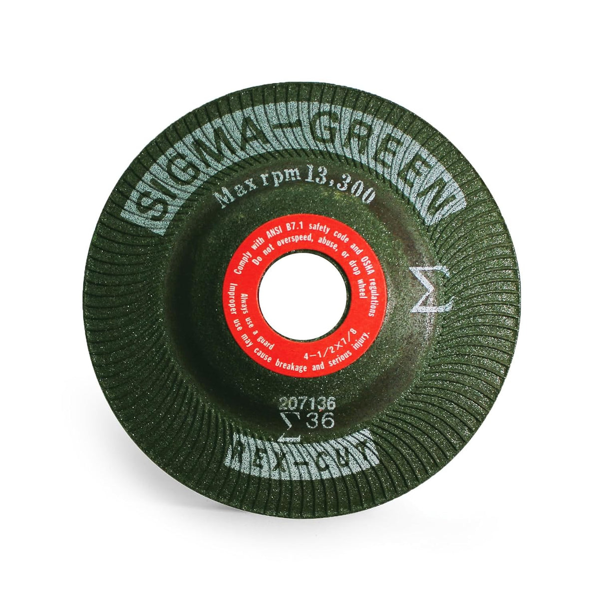 sigma green grinding wheel 4-1/2 x 7/8 36, main product view