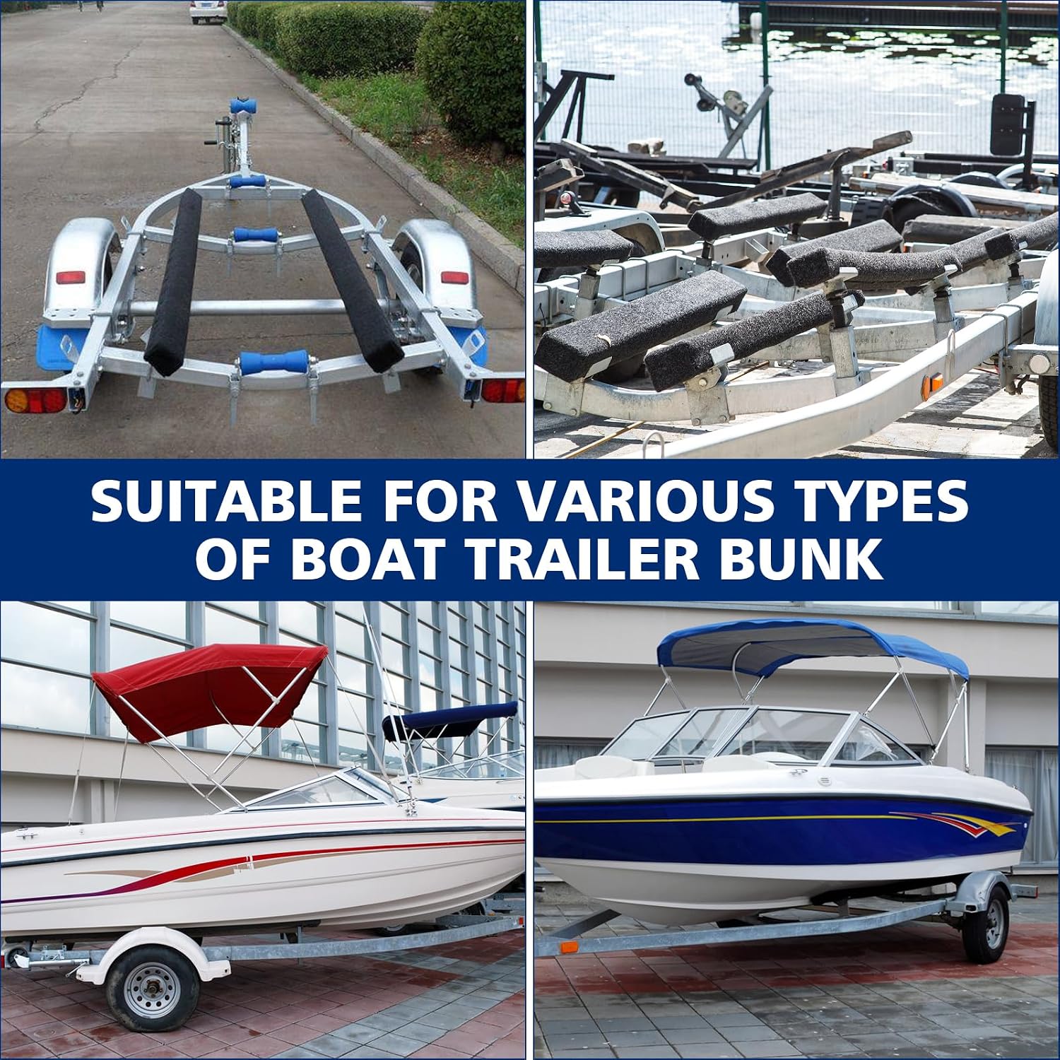 16in x 16ft Extra Large Boat Trailer Bunk Carpet - Marine Grade Padding for Boat Trailers Jet Ski Ramps Garages Docks Bunk Board Carpet