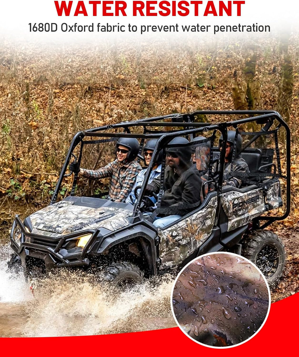 StarknightMT UTV Pioneer Seat Covers Compatible with 2016-2025 Pioneer 1000 1000-5(Front Seat),1000-6(Front and Rear Seat),Water-Repellent Bench Seat Cover Maple Camouflage