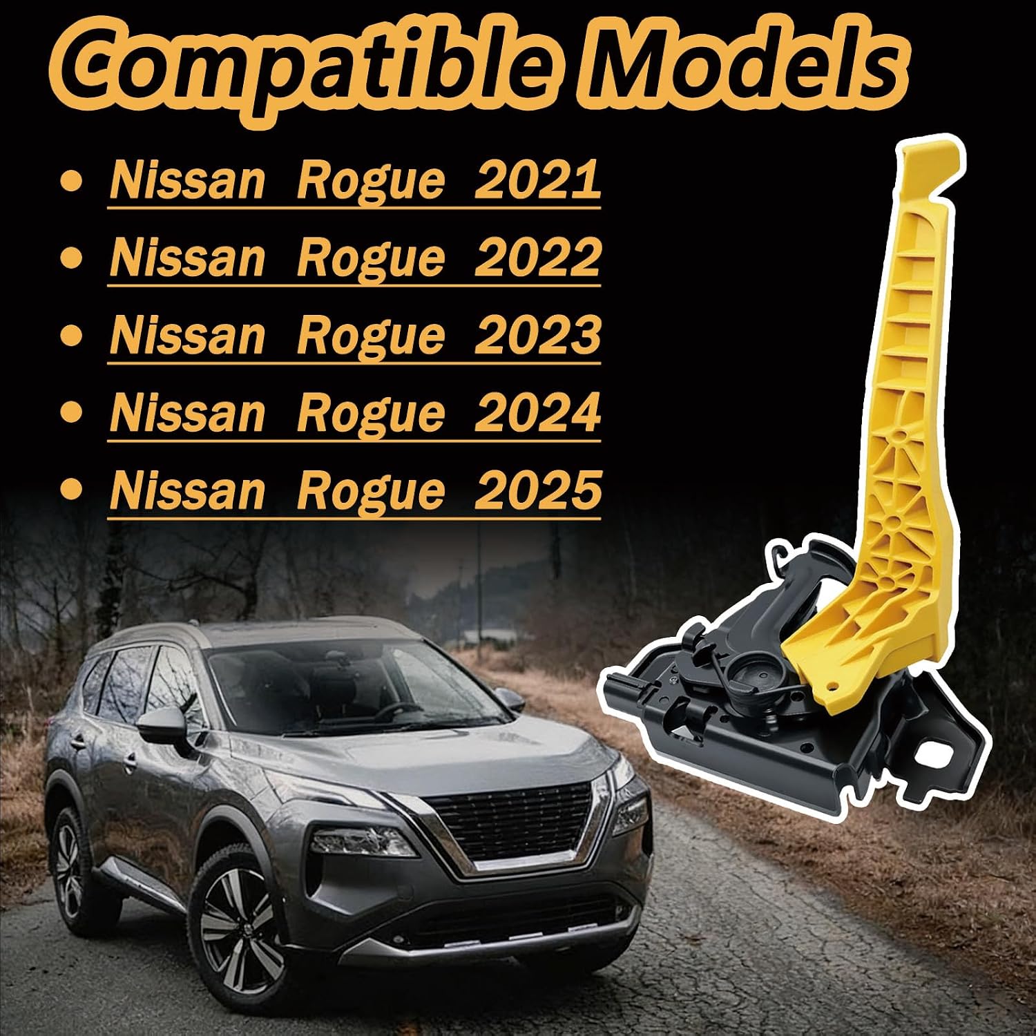 Front Hood Release Lock Catch Latch Compatible with Nissan Rogue 2021-2025, Front Hood Latch Lock Assy Replace for 656016RA0A 65601 6RA0A 65601-6RA0A