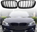 F30 Grill - Front Kidney Grille Black Grill for 2012-2018 BMW 3 Series F30 F31 320i 328i 328d 330e 330i 335i 340i 328i (Gloss Black-Double Slats)