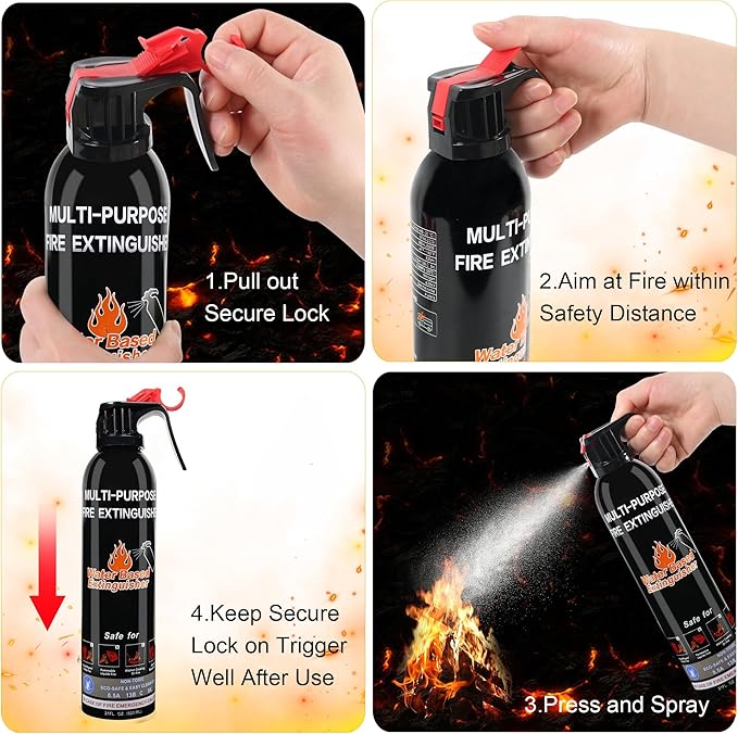 Fire Extinguisher for Home, 2 Pack Vehicle Fire Extinguishers - Image 4