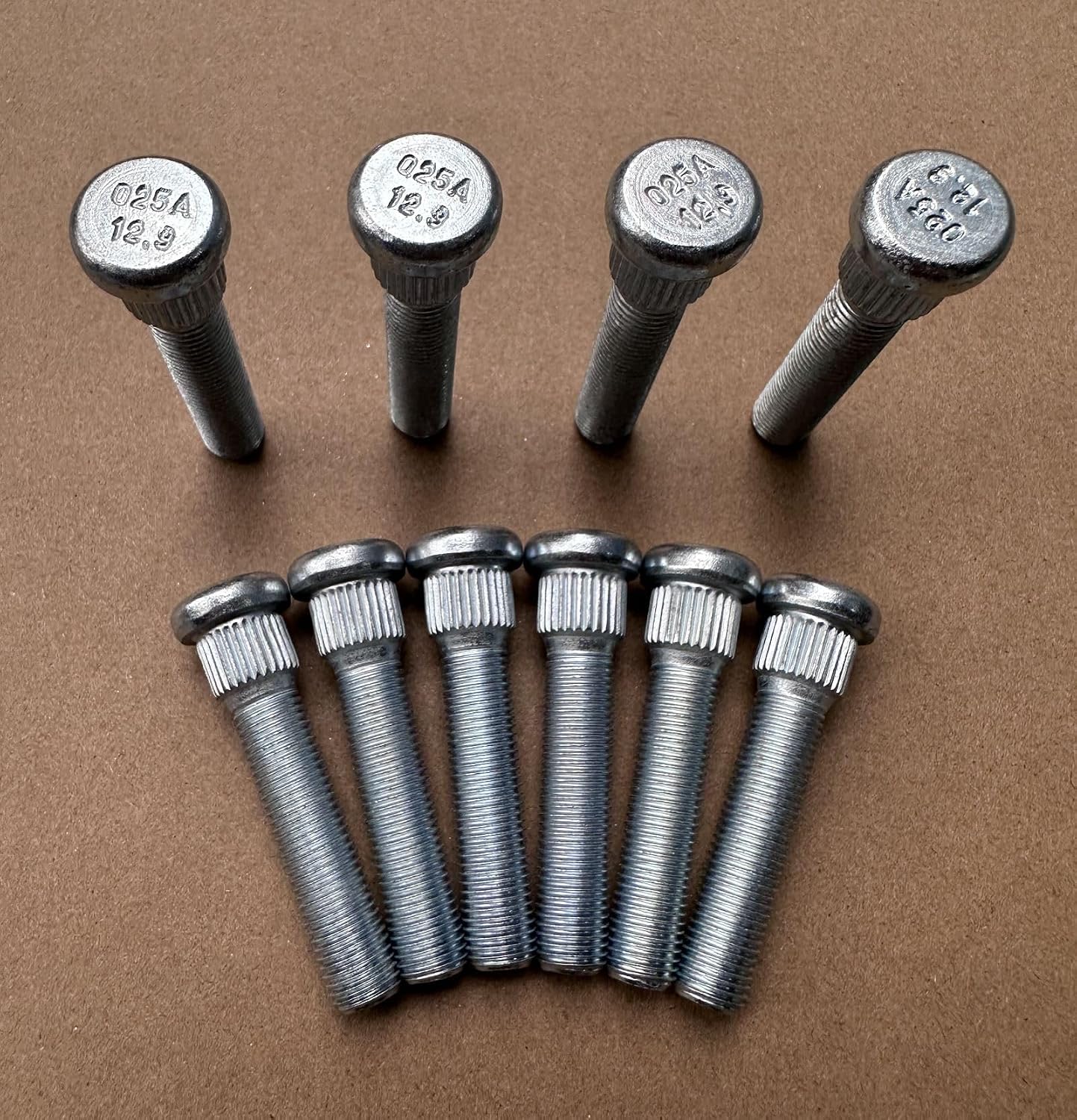 10PCS 1" Extender Longer 7/16-20 Serrated Wheel Studs 0.56 in. Knurl 2.32 in UHL Length Replacement for Elder Buick Oldsmobile Pontiac GMC 1961-1985, Chevrolet 1938-1990