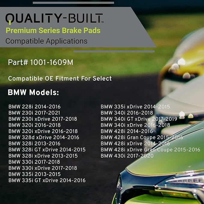 Premium Semi-Metallic Front Brake Pads Compatible - Image 3