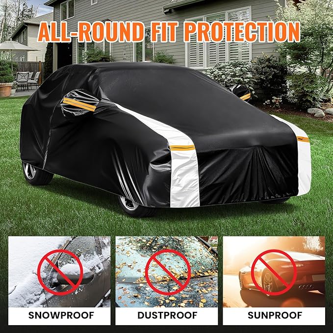 Cadillac CTS Car Cover 100% Waterproof All Weather, Gift - Image 6