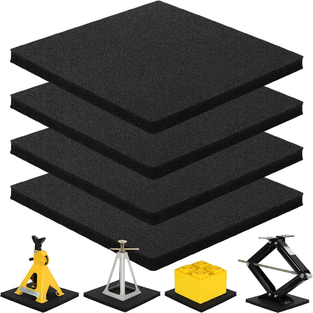 OULEME RV Leveling Block Flex Pads, 12” Rubber Jack Pads, Anti-Vibration &amp...
