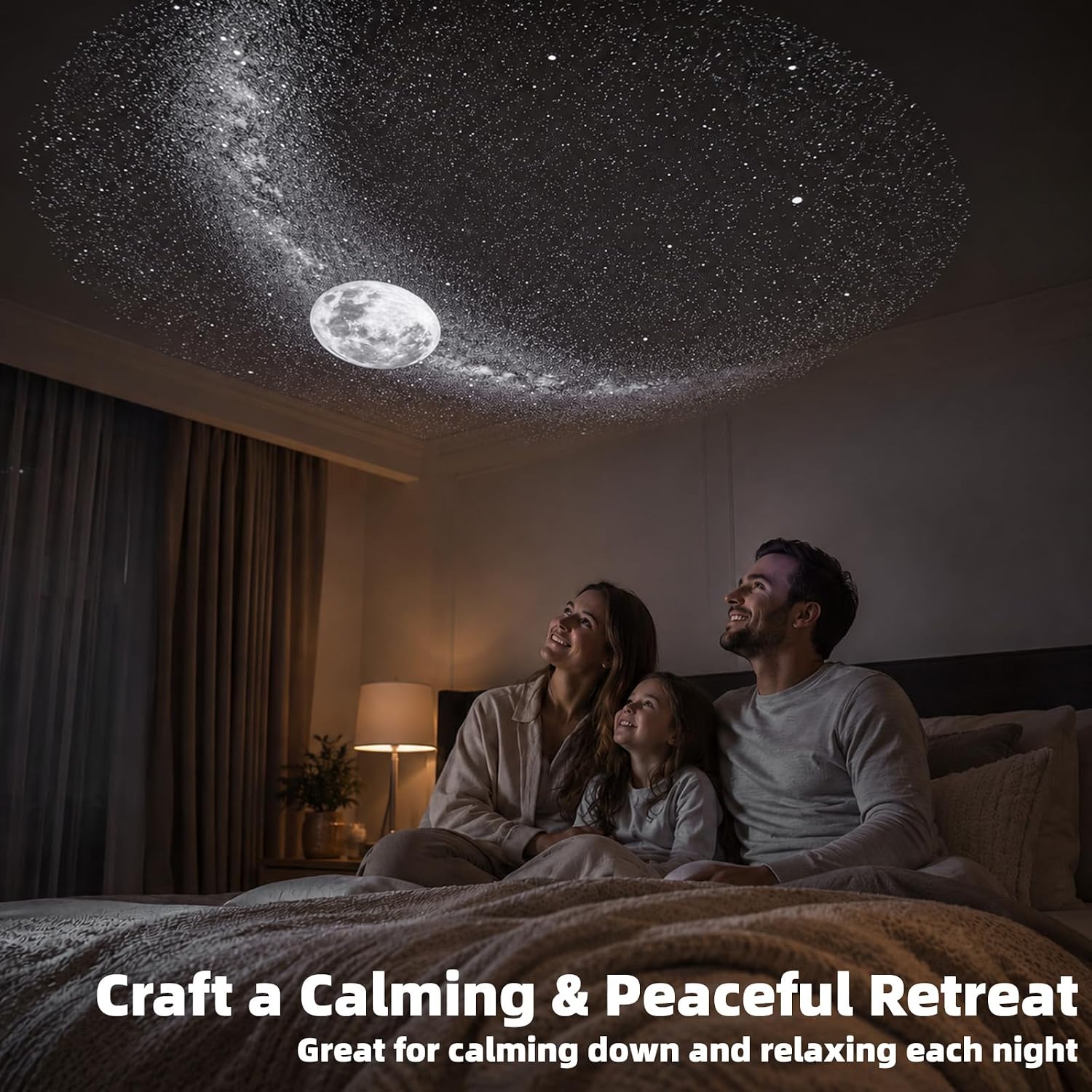 USB Galaxy Projector Night Light, 360°Rotation Night Light Star Projector with Romantic Atmosphere, Portable Mini Star Roof Lights for Car Bedroom Decor