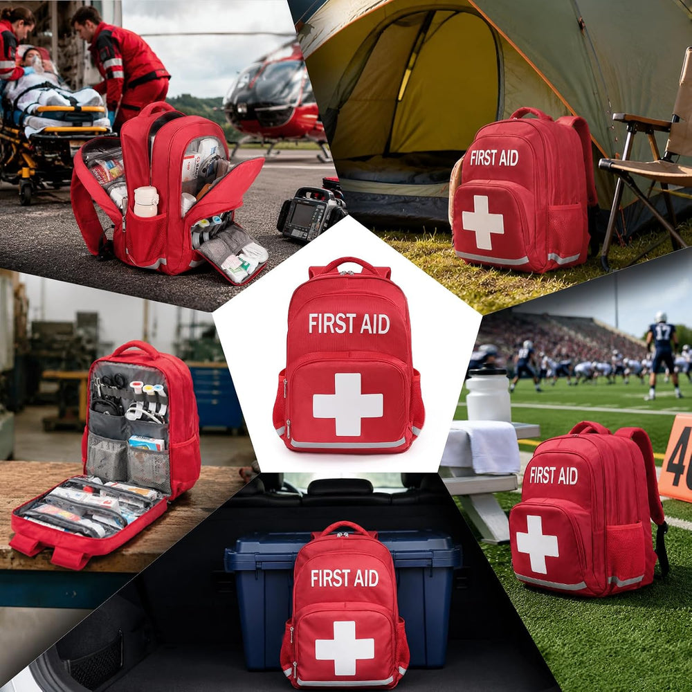 50L Large First Aid Bag Empty Medical Trauma Backpack 48 Units Waterproof EMT...