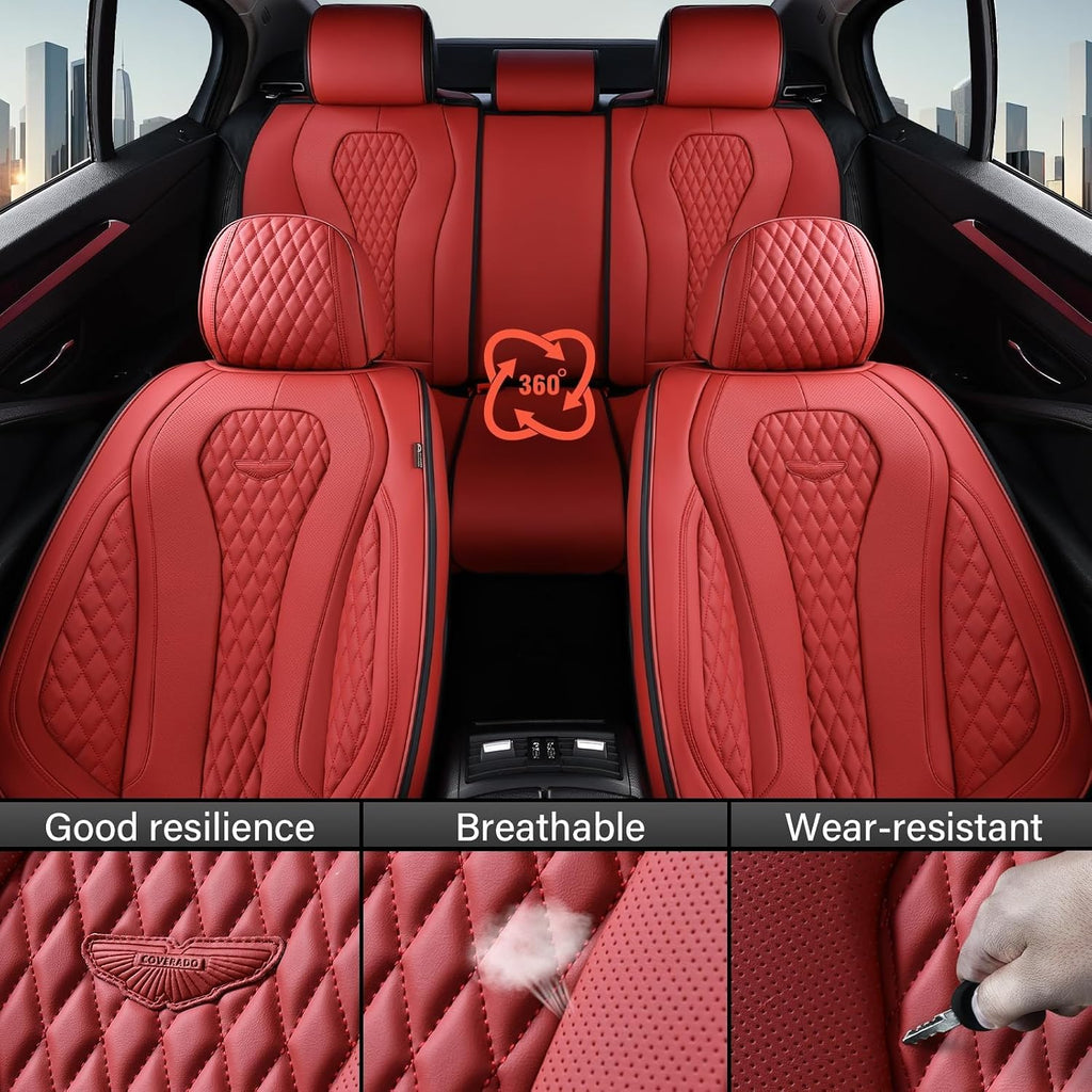 coverado seat covers, car seat covers full set, front angle view