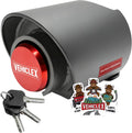Vehiclex 2-5/16-Inch Trailer Coupler Lock – Refined Fit Design, Thick-Walled Carbon Steel, Dual-Layer Weather Protection (Red)