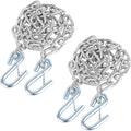 27" Trailer Safety Chain with Heavy Duty 17/32" Spring Hooks, Grade 30 Zinc-Plated Steel Towing Chain Kit 7000 lbs Capacity for RV, Utility Trailer & Boat, 23" Chain Length, 2 Pack