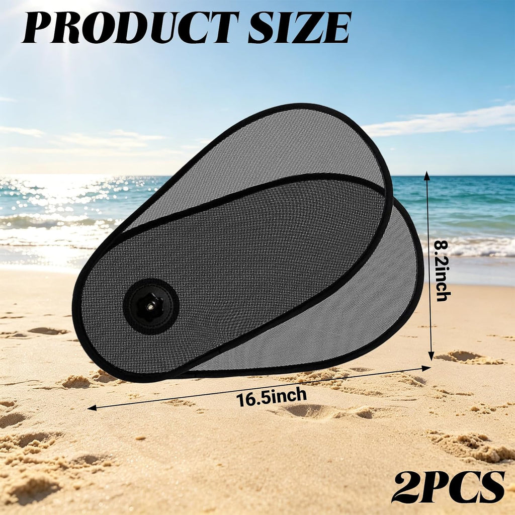 2 PCS Car Window Shades for Baby, 15.75" × 8.27" Rotatable Side Window Sun Shade, Mesh Sun Blocker with Suction Cups, Fits Driver/Passenger/Rear Windows
