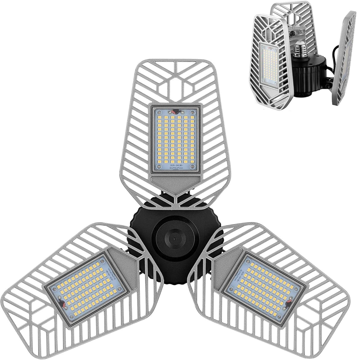 LED Garage Lights, Deformable LED Garage Ceiling Lights 9000 Lumens, 82W CRI 80