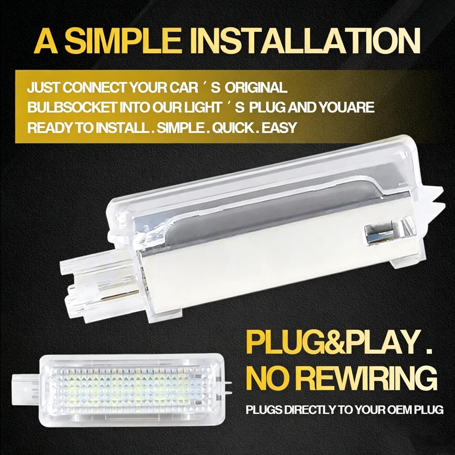 Car Trunk Light for Ford Focus Kuga 2013, Trunk Luggage Compartment Interior Lights