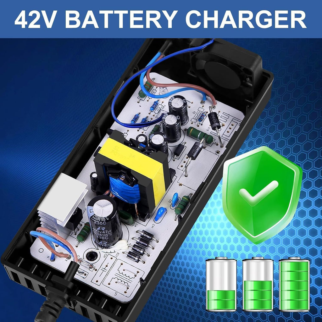 42V 2A Charger for GoTrax GXL V2, Apex, XR Ultra, Go Trax Eclipse, G2,G3, G3 Plus,G4, G Pro 3 Wheel, Astro,Rival, Flex,Flex Campus,Alpha XL/EBE1/EBE2/Shift S2, 5.5 x 2.1 mm / 5.5 x 2.5 mm Tip Port