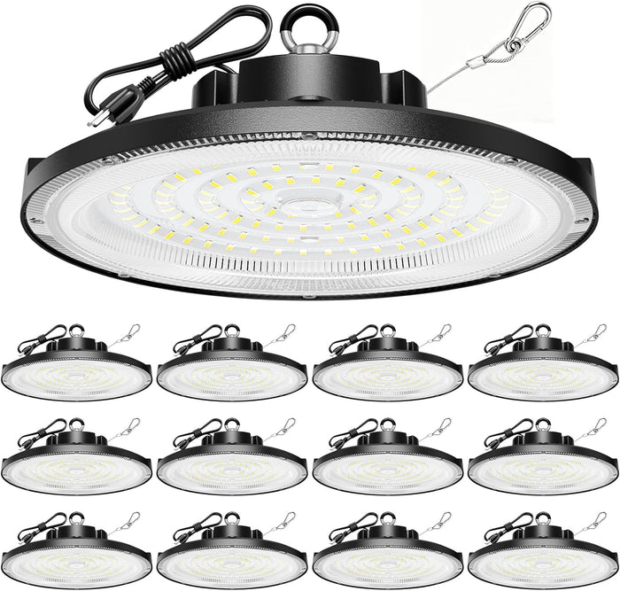 lvsdak 200W UFO LED High Bay Light 30000LM 5000K High Bay LED Shop Lights