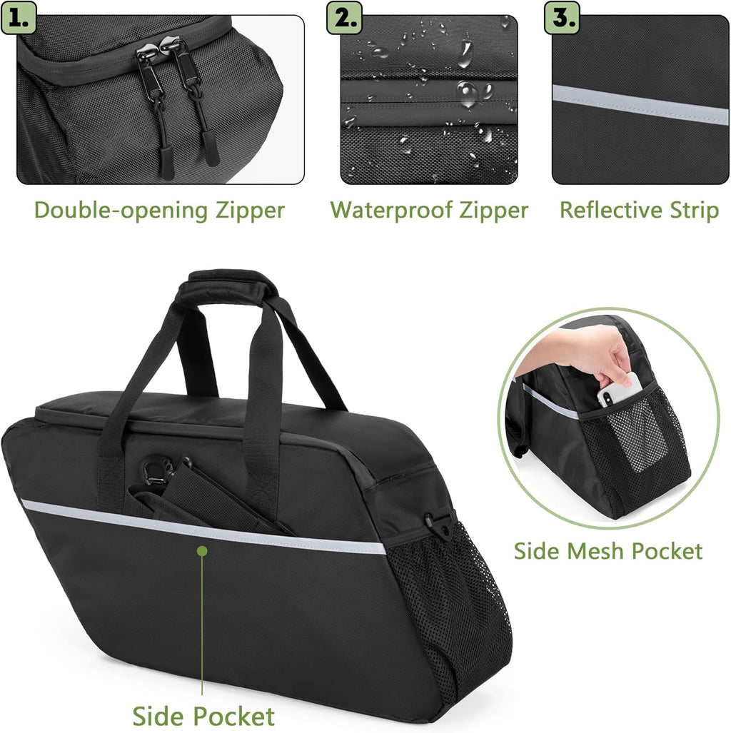 HODRANT Motorcycle Saddlebag Cooler, Leakproof Side Bag Liner Compatible With Harley Davidson 1993-2022 Touring Hard Saddlebag, Waterproof Insert Organizer, 1 Bag