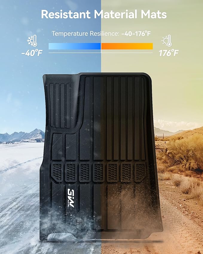 3W Floor Mats Fit for Jeep Grand Cherokee L 7 Seat 2021-2025 All Weather TPE - Image 4