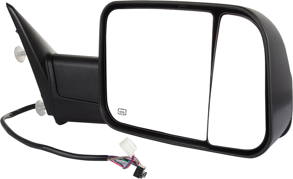A Pair Heated Towing Mirrors Fits 2009-2015 for Dodge for Ram 1500 2010-2015 for Dodge for Ram 2500 3500 Pickup Truck, Power Adjusted View Mirror