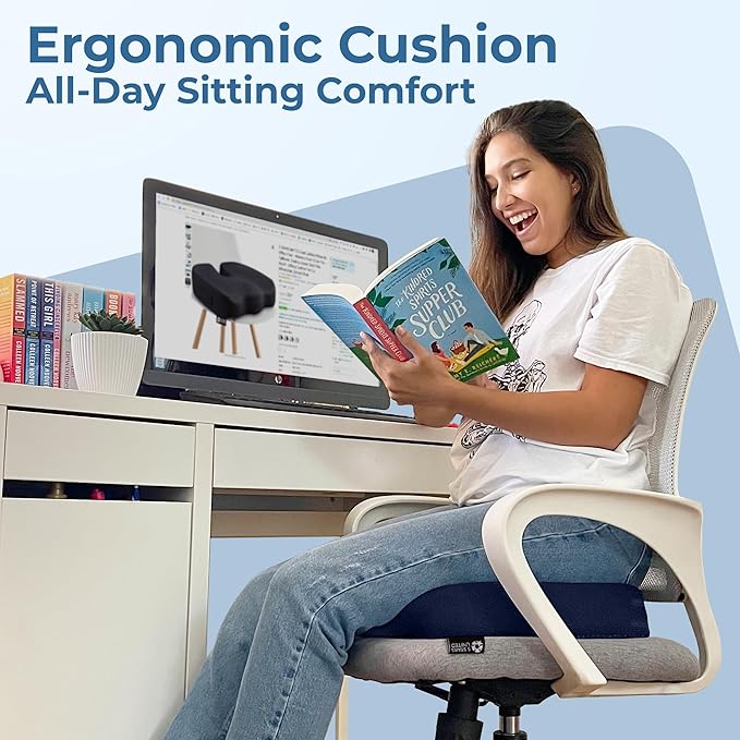 5 STARS UNITED Seat Cushion for Tailbone Pain Relief – Large Memory Foam - Image 2