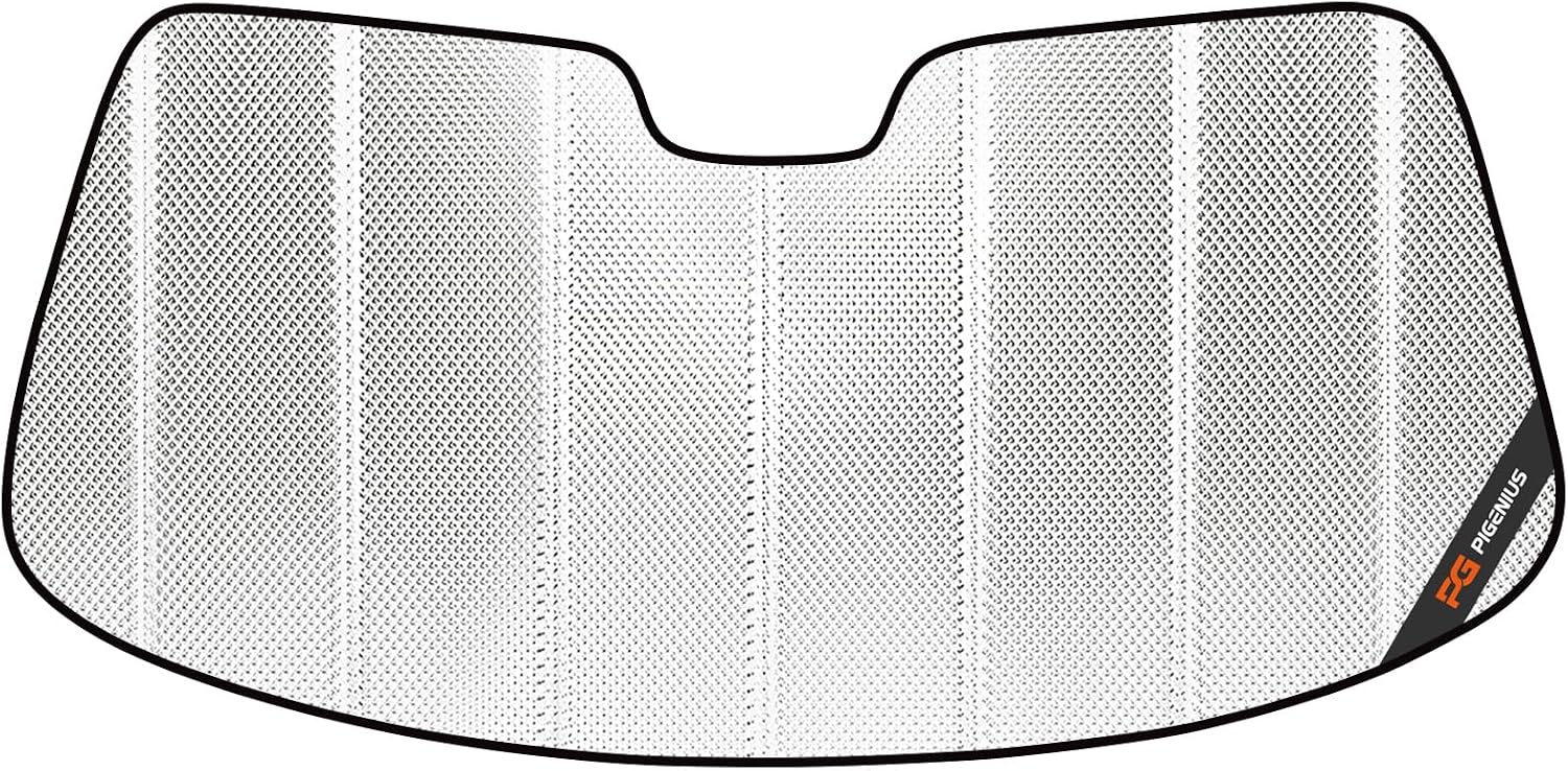 Pigenius Windshield Sun Shade for Ford F150 2009-2014. Reflective Aluminum Film Front Window Sunshade - BLAZBLOCK