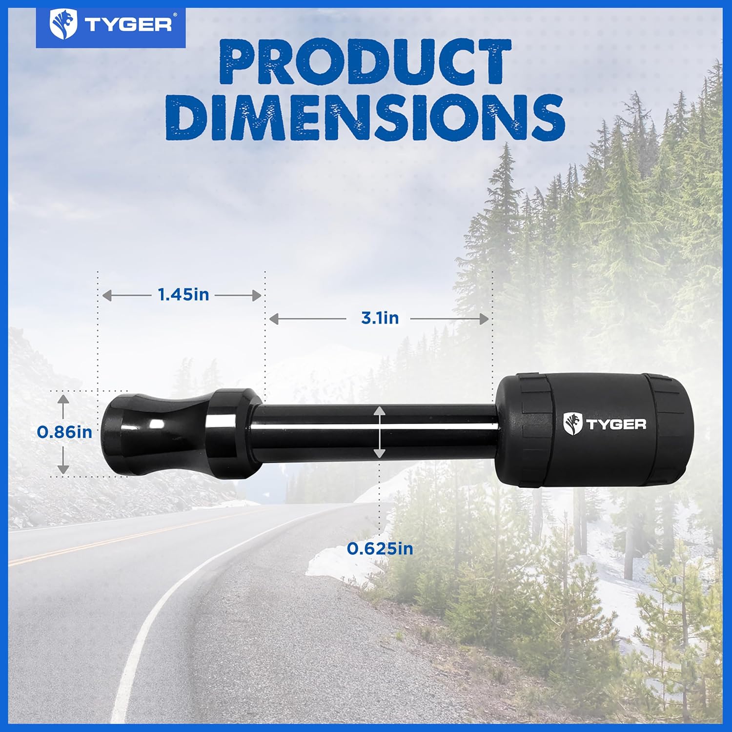Tyger Auto Solid Hitch Lock Pin with Locking Key - 5/8 inch Pin Holes on 2 inch Receivers | Class III IV V | 19,000 lb Load Rating | TG-HL3U001B | Weatherproof Anti-Theft