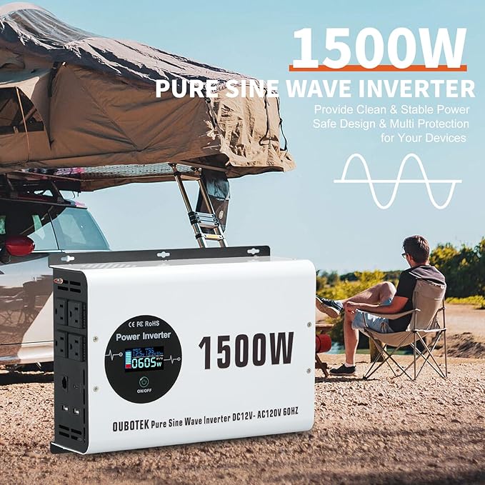 1500W Pure Sine Wave Power Inverter