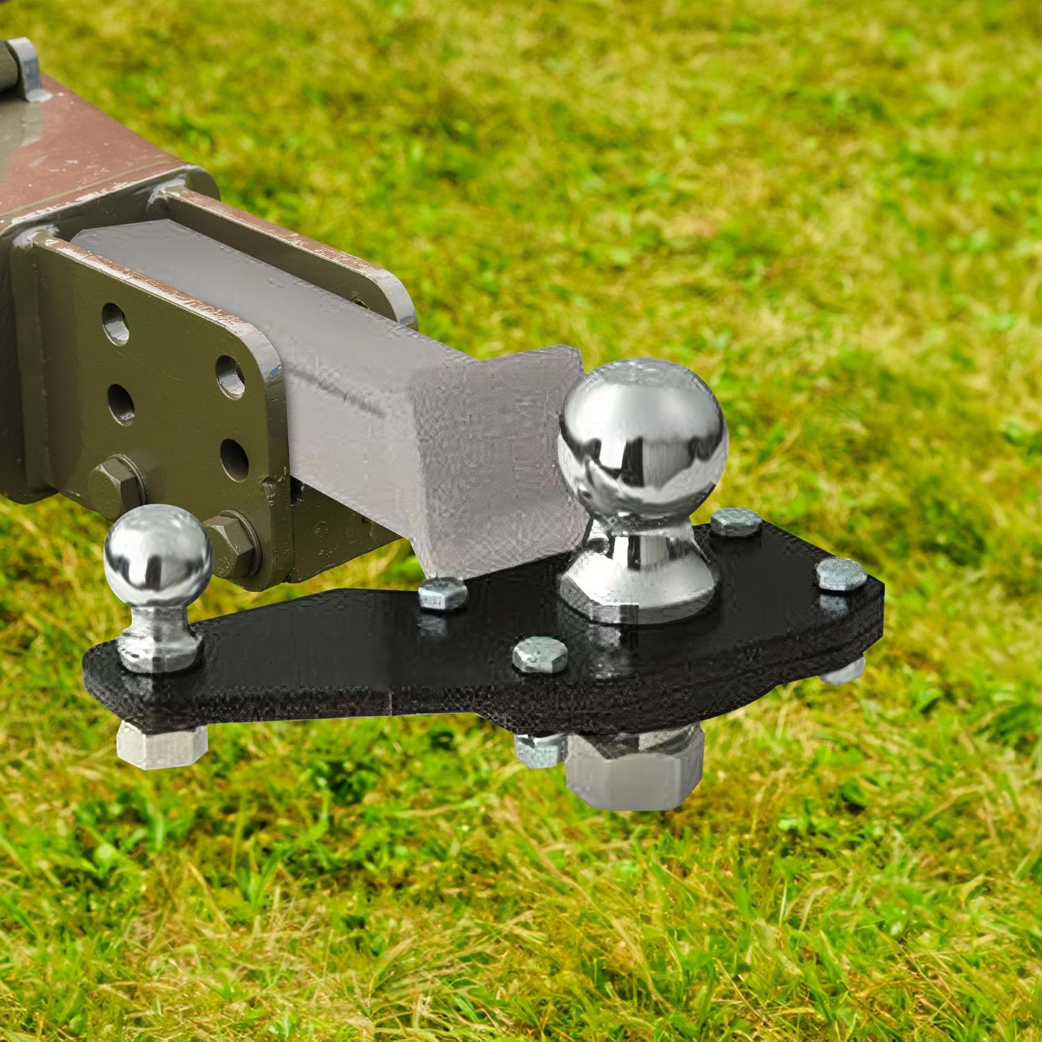 Eaz-Lift Powder Coated Steel Easy to Install Sway Control Left or Right Utility Ball Mount Adapter for 2 Inch Ball Mounts, Gray