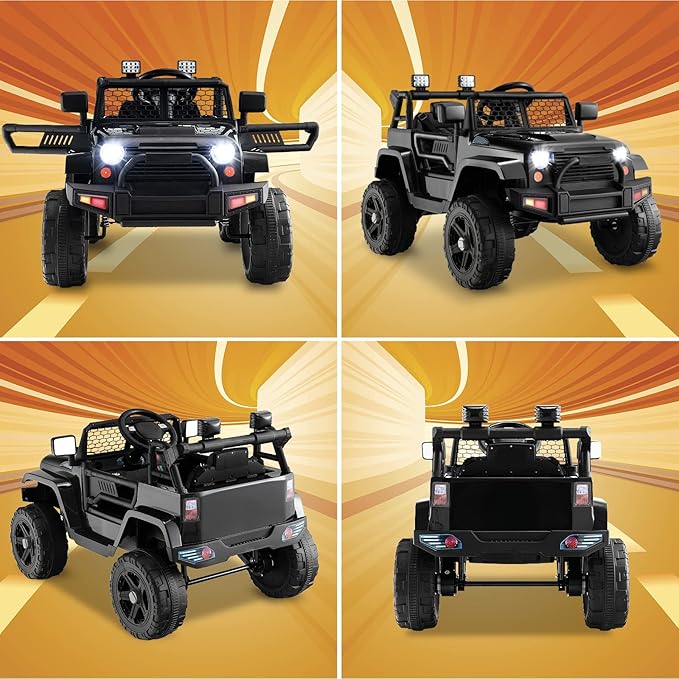 Costzon Ride on Car, 12V Battery Powered Truck Vehicle - Image 8
