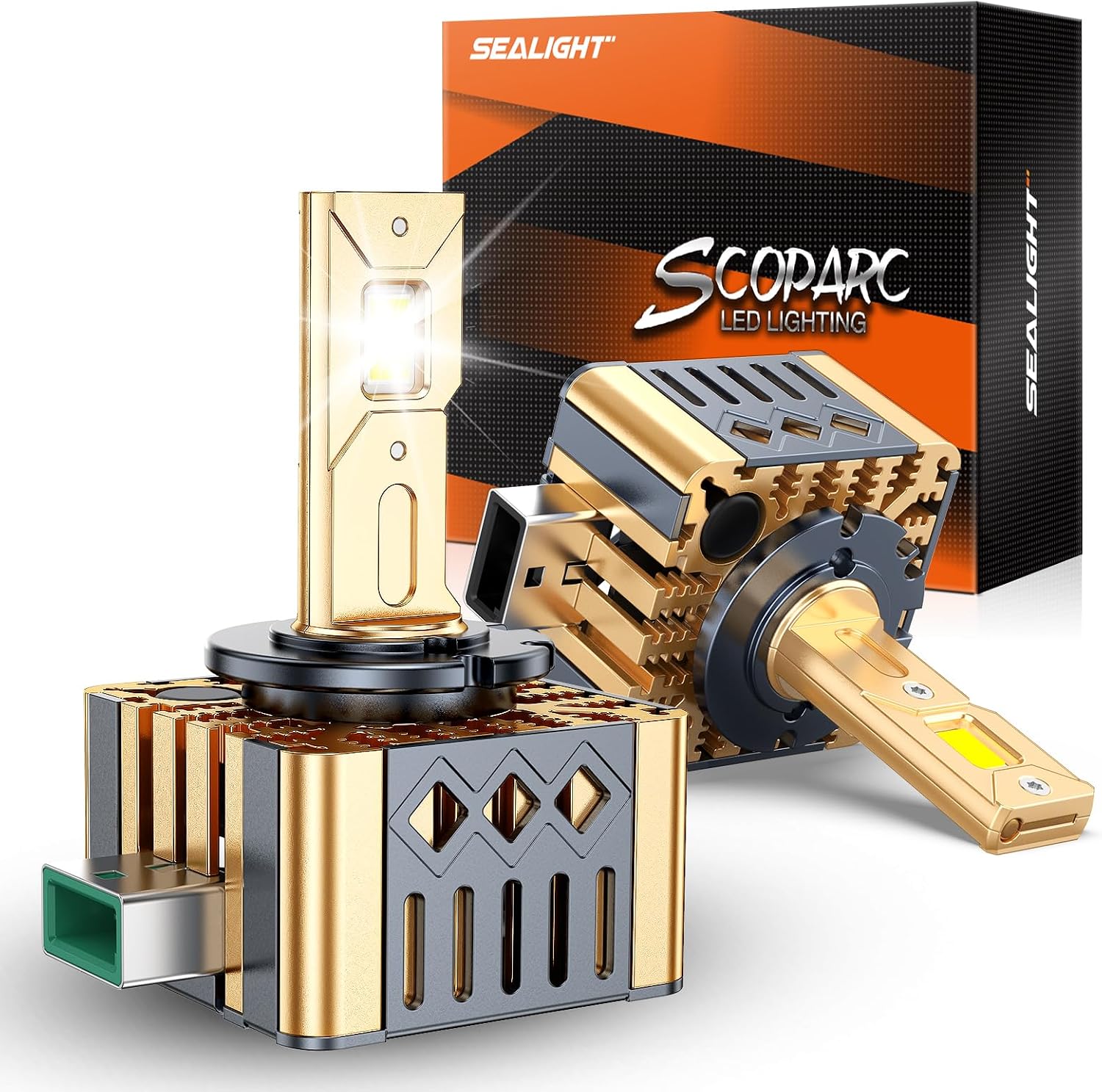 SEALIGHT D3S D3R Bulbs, 6000K Cool White for HID Assembly Xenon HID Bulbs Replace 66340 42403 42302 0.01S Instant Start Fog Light Bulbs Plug and Play, Pack of 2