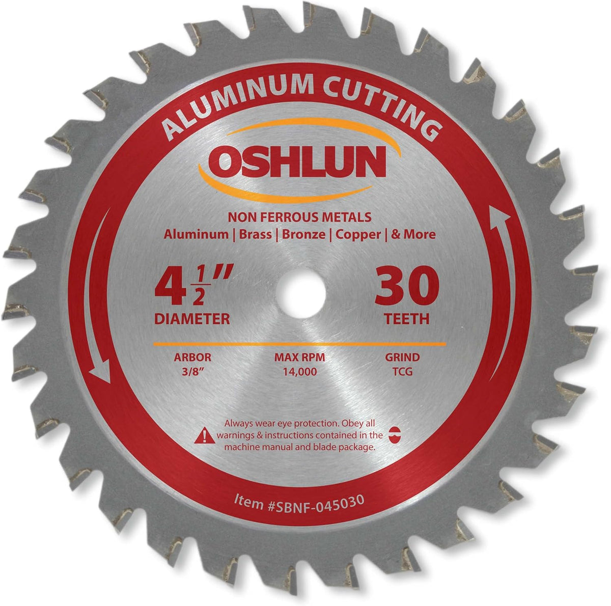 oshlun sbnf-045030 4-1/2-inch 30 tooth tcg saw blade, main product view