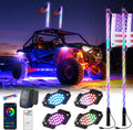 3ft whip light and 4pcs rock light combo, main product view