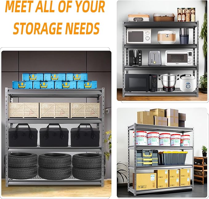 The Atlas 72" W Metal Garage Shelving Unit Load 12000 Lbs, Heavy Duty Storage - Image 7