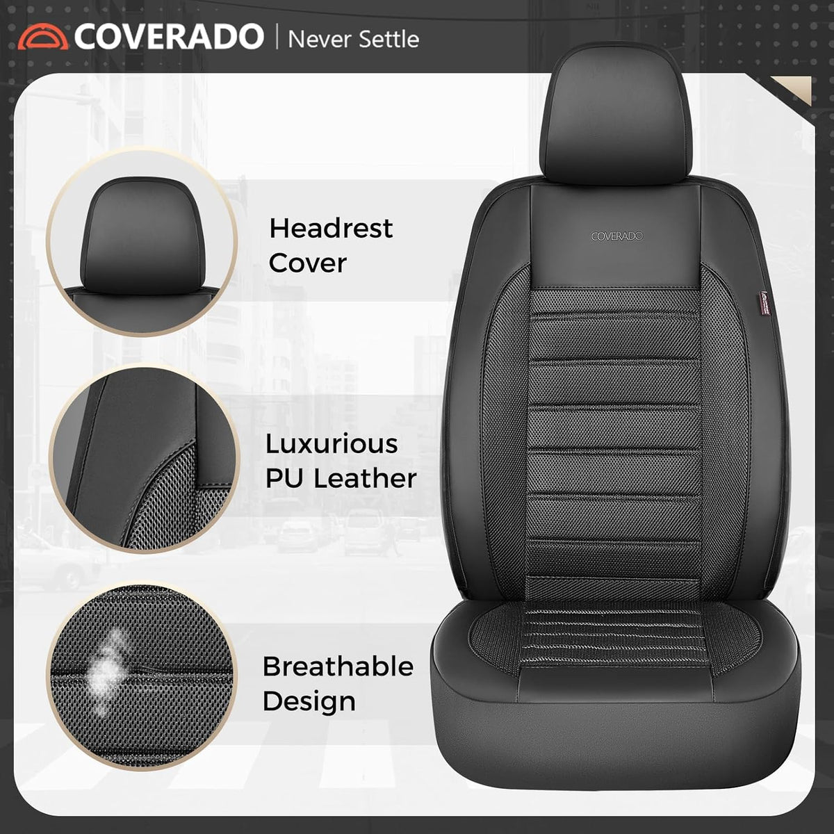 car seat covers full set, memory foam leather on a desk or shelf