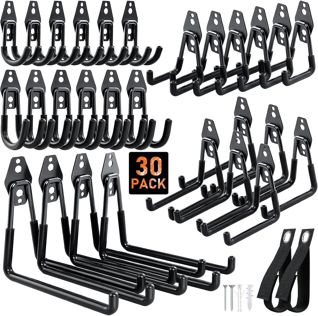housolution steel garage hooks - 30pack anti-slip coating, main product view