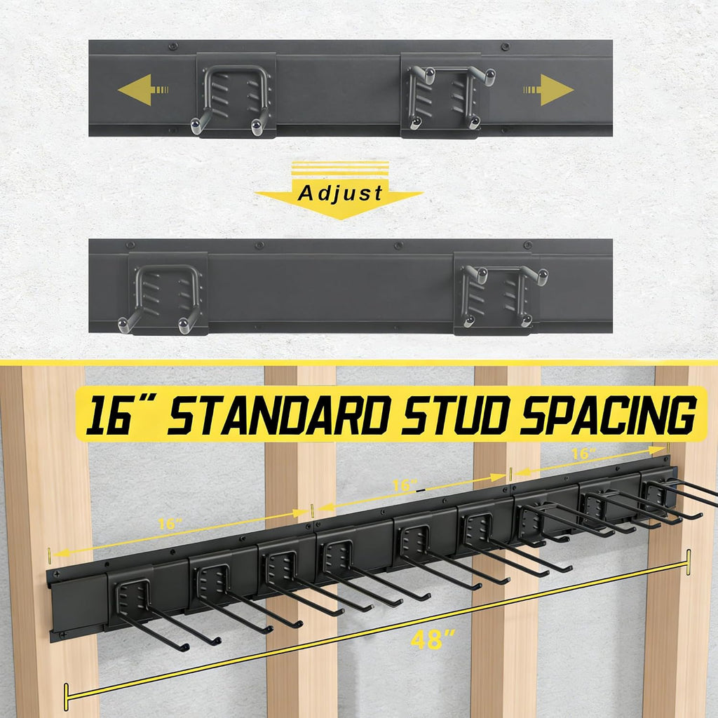 mbqq garage tool organizer wall mounted, 24 inches shown in use
