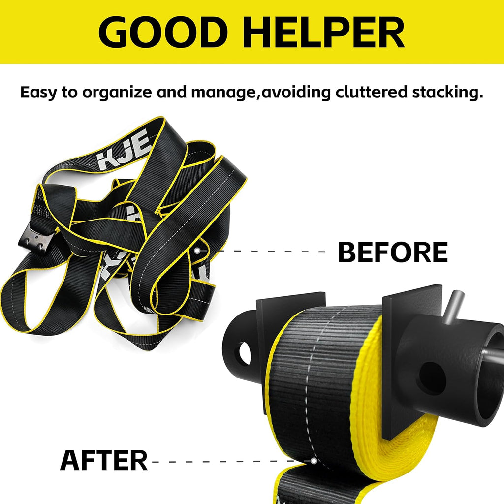 KJE Portable Strap Winder for Flatbed Truck Trailer, Winch Winder Roller Hand Tool for Winding Straps -1 Pack