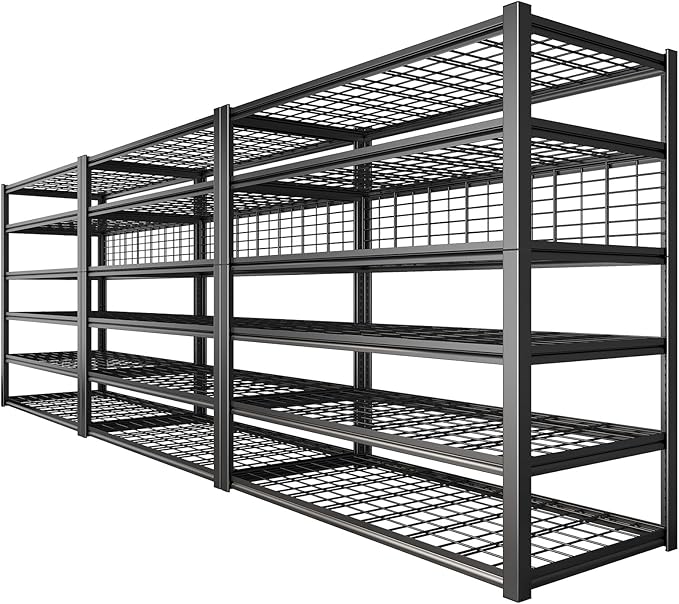 REIBII 84" H Garage Shelving, 6-Tier Storage Shelves Heavy Duty Loads 3500LBS by REIBII