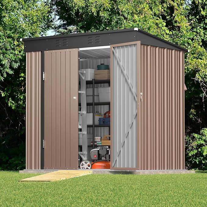 Gizoon 6' x 4' Outdoor Storage Shed - Image 2