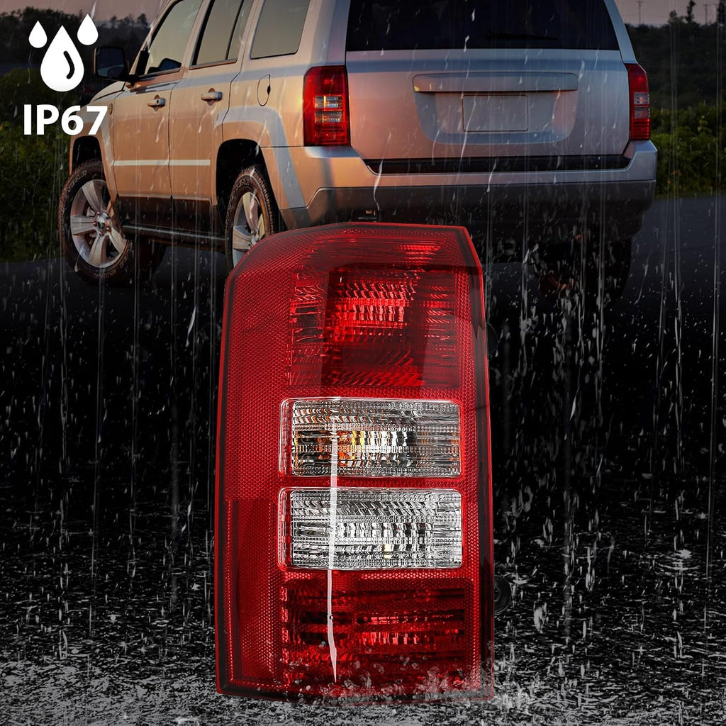 Huray Left Tail Light Assembly for Jeep Patriot 2008-2017 | OE Tail Lamp Rear Brake Light Replacement Driver Side